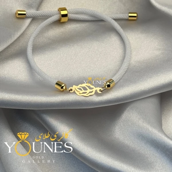 دستبند برگ امازون طلا لیزری